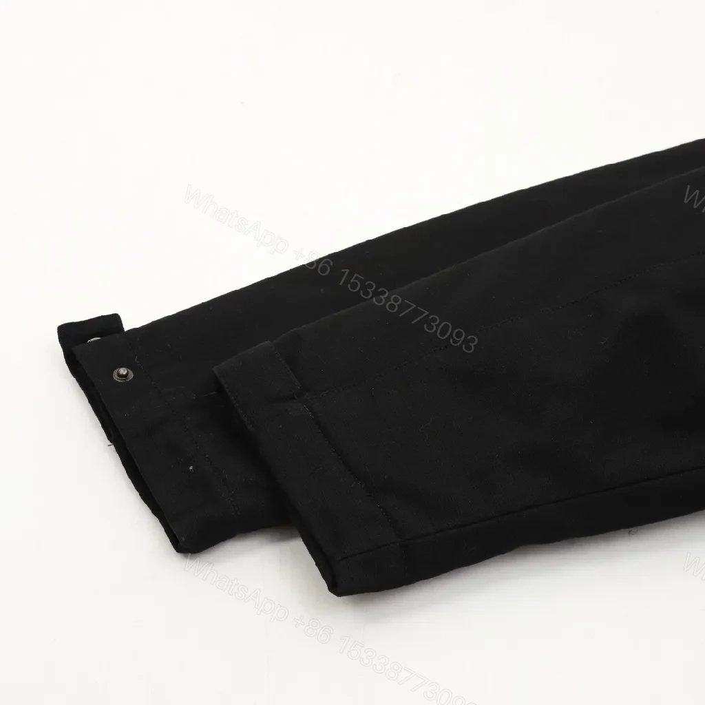 View 4 of Black Puffer Hoodie — Minimalist Luxury, Water-Repellent, Zip Pockets