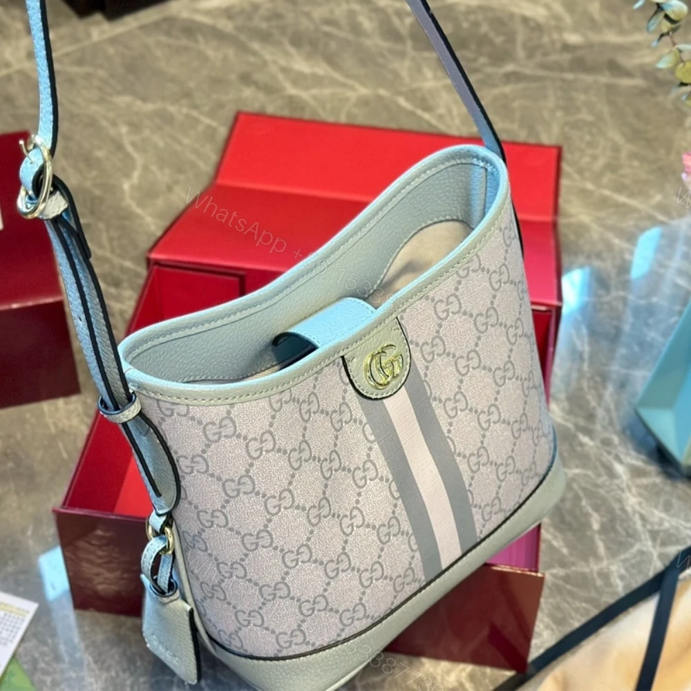 View 4 of Gucci Ophidia Small Tote Bag Dusty Blue 23Cm ‎