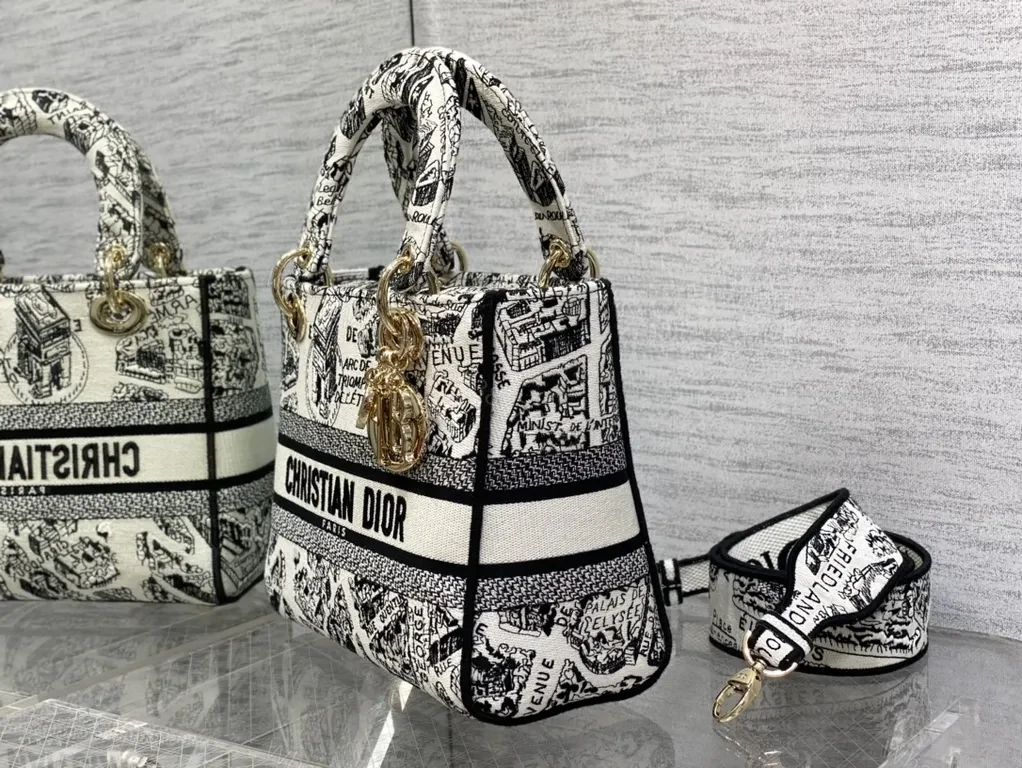 View 7 of Monochrome Dior-Print Satchel: Sharp Everyday Luxury Bag