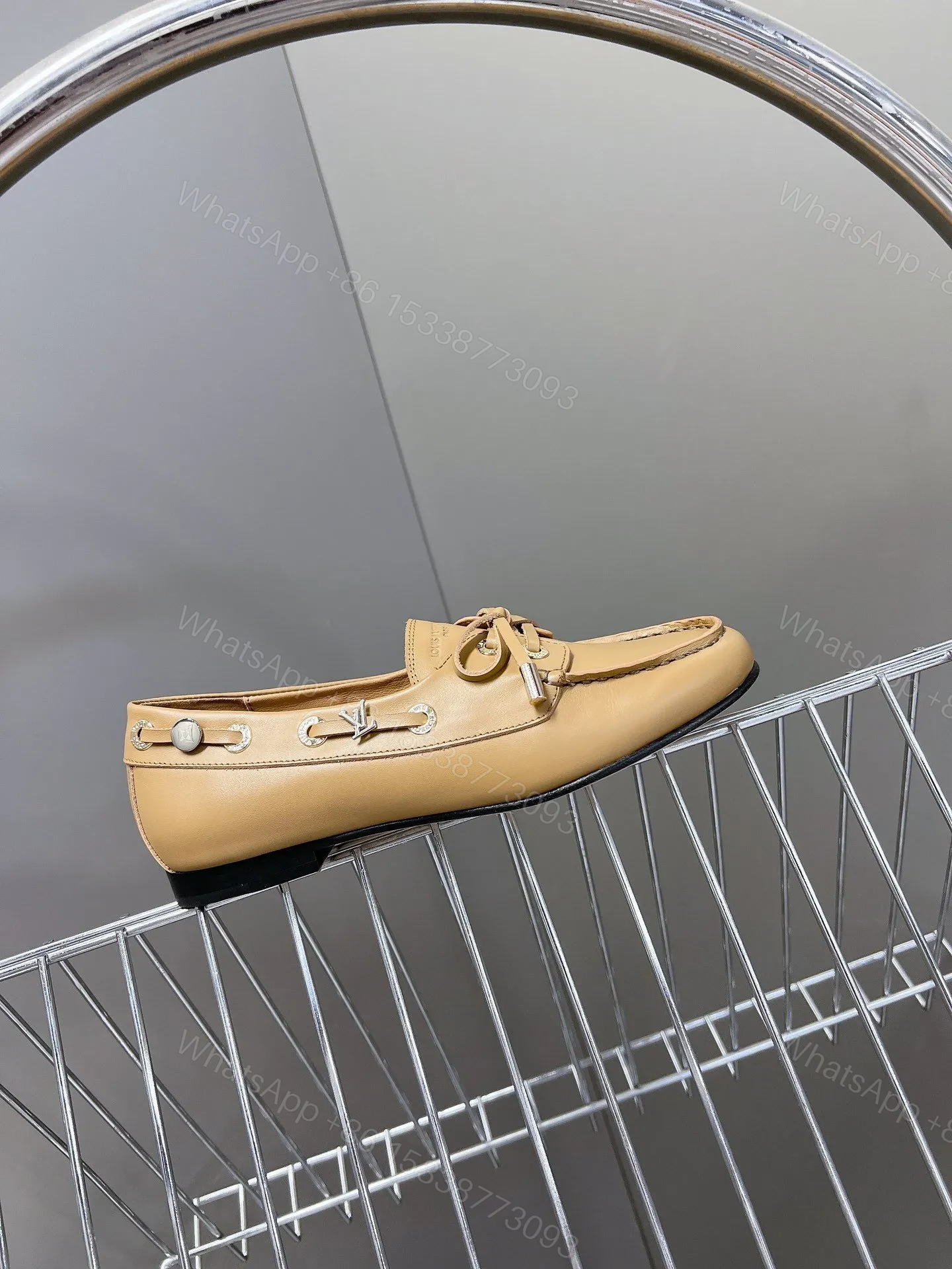 View 6 of LV Women Beige Leather Loafers
