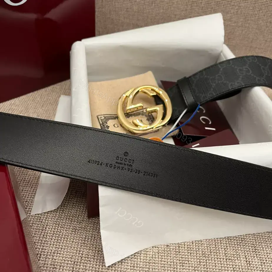 View 7 of GUCCI BELT WITH INTERLOCKING G BUCKLE 4CM – B109