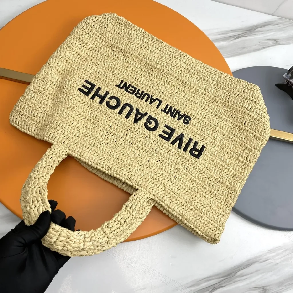 View 3 of Straw Tote: Structured, Sun-Kissed, Designer-Inspired Chic