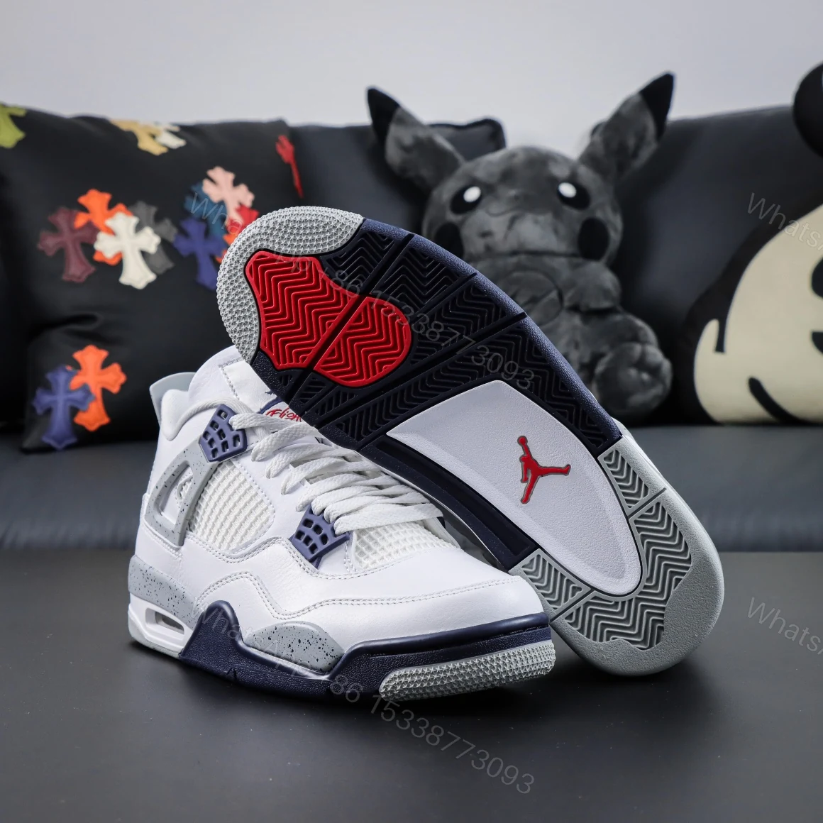 View 3 of Air Jordan 4 Retro Midnight Navy Reps