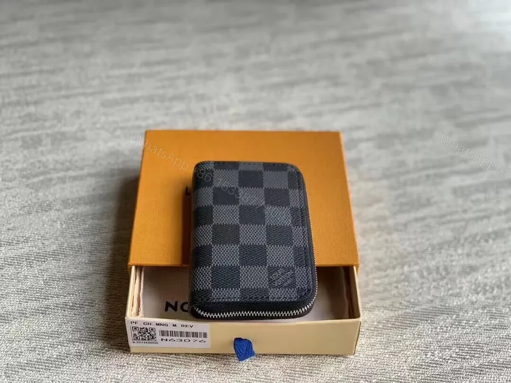 View 2 of Damier Graphite Zip Wallet: Sleek, Secure Organization