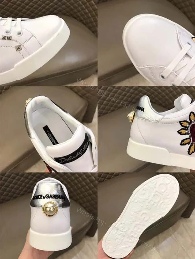 View 3 of DOLCE & GABBANA SNEAKERS PORTOFINO IN VITELLO NAPPATO CON PATCH – DG23