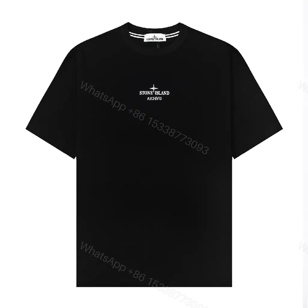 View 9 of Black Cotton Crewneck Tee with Small Chest Logo