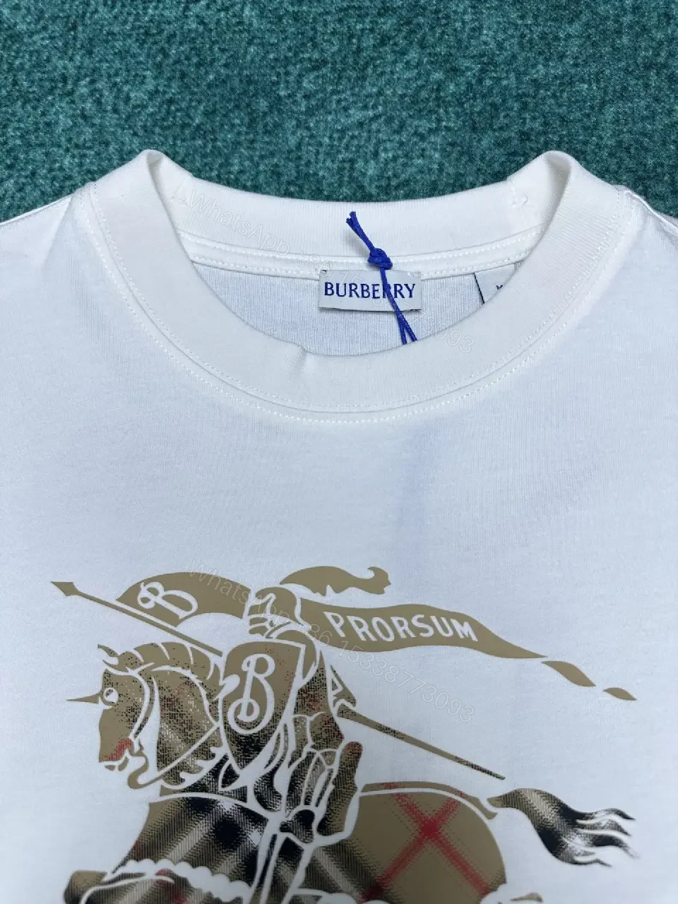 View 8 of White Cotton Graphic Tee with Heritage Detailing