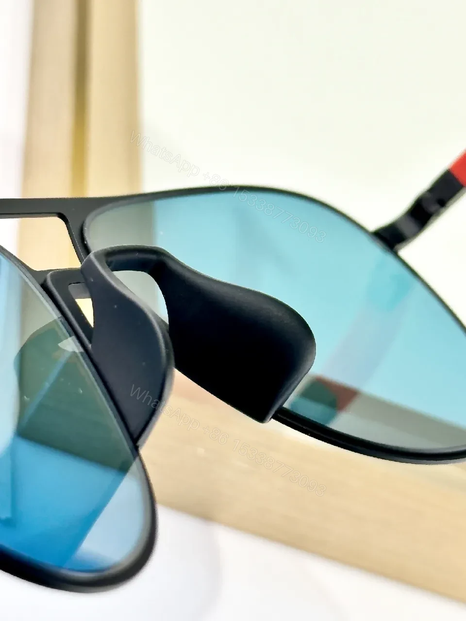 View 6 of Bold Color-Shift Aviator Sunglasses: Reflective Lens, Luxe Style