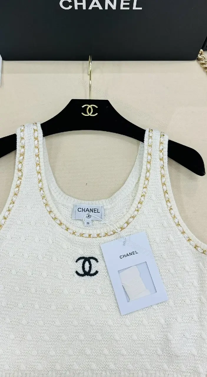 View 3 of Knit Tank: Luxe-Crafted, Chain-Neck, Modern Edge Tank