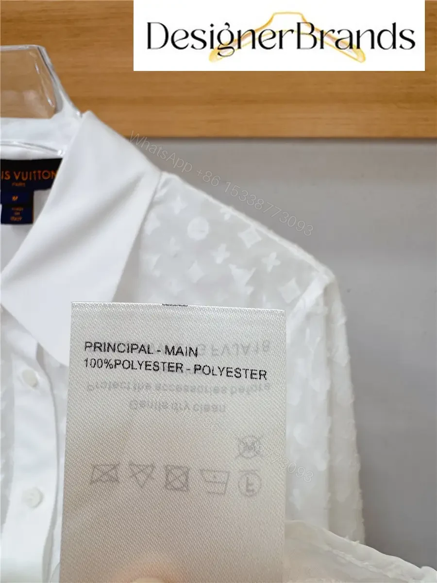 View 6 of Louis Vuitton White Monogram Fil Coupe Shirt