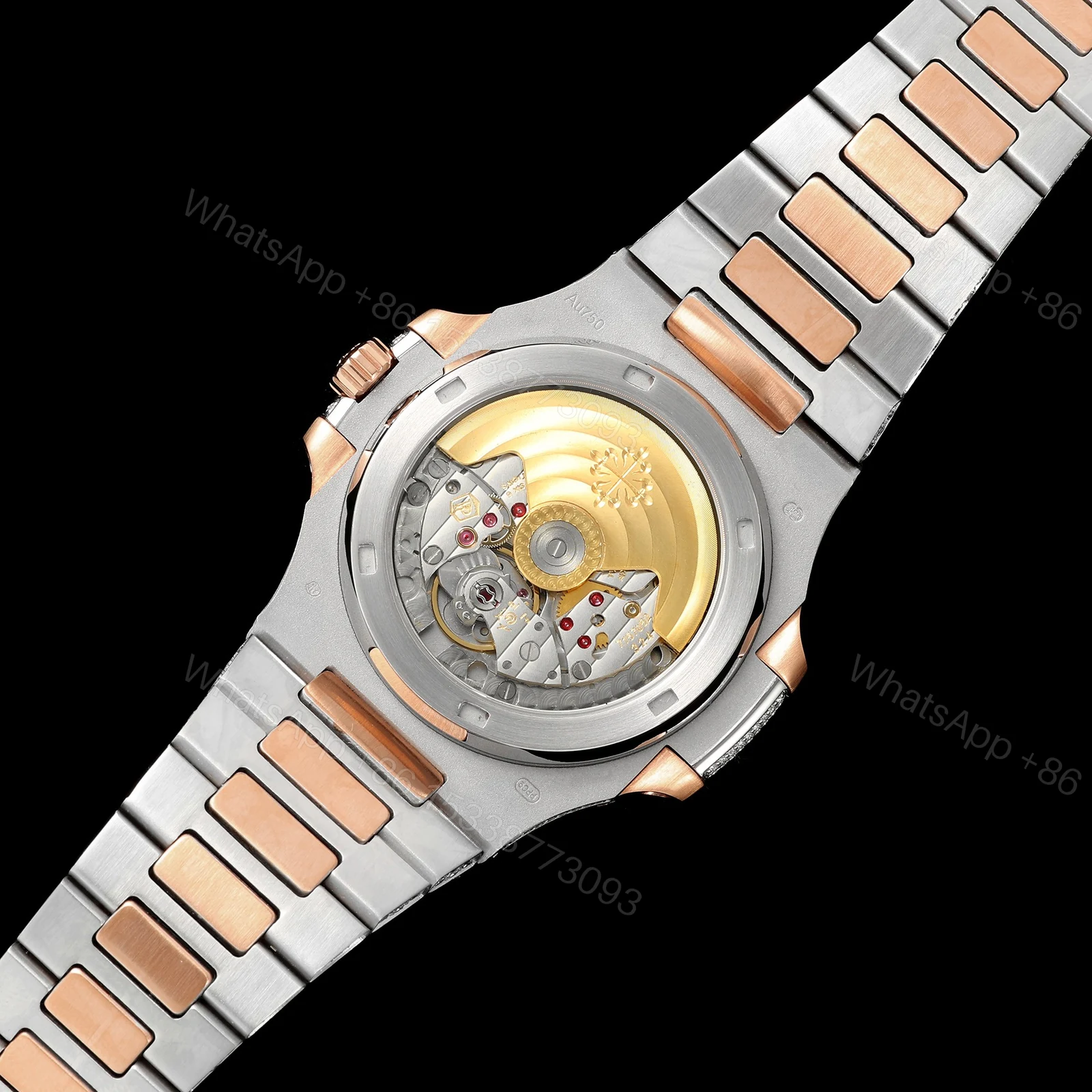 View 9 of Patek Philippe Nautilus 5711 BD1 Full Diamond Pavé Watch 40mm Premium Edition AMG-PP-BD1-5711-2600-PREMIUM