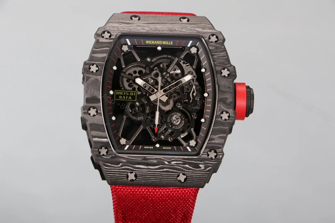 View 6 of Richard Mille RM35-01 NTPT Carbon Fiber RMUL3 White Gemstone Balance Suspension Watch RM35-01-NTPT-WGS3