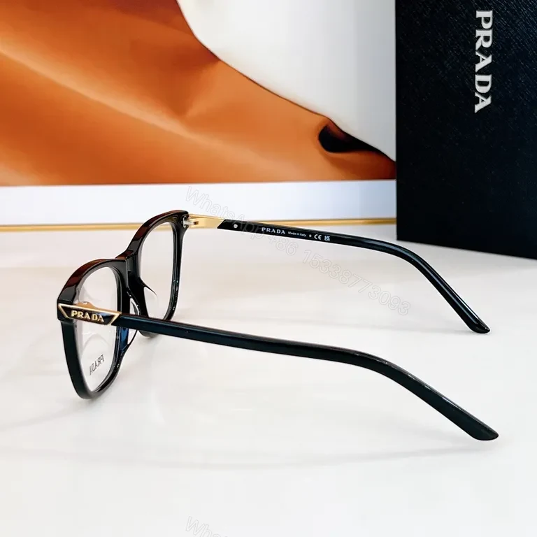 View 4 of Prada Black Acetate Cat-Eye Frames: Modern Luxe Comfort