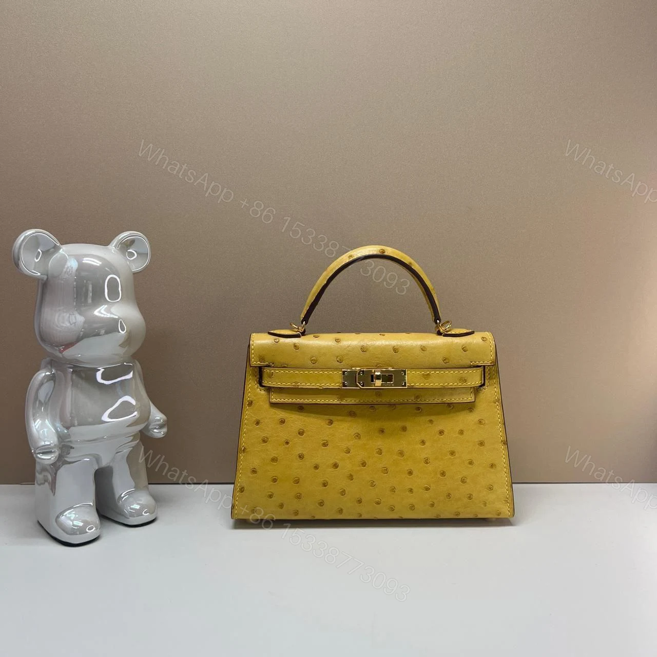 View 4 of HERMÈS Mini Kelly Ostrich