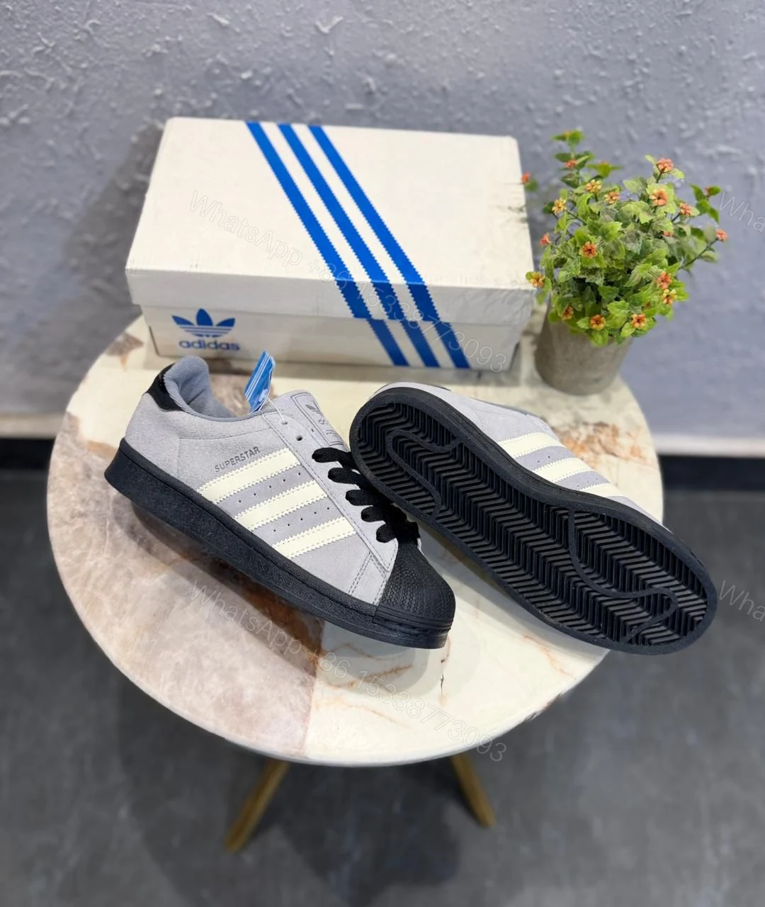 View 3 of Adidas Originals Superstar First Copy Shoes — Grey | COD India