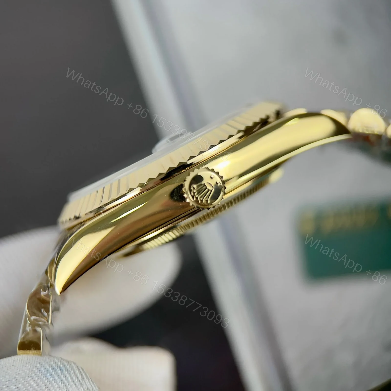 View 7 of Superclone Rolex Day-Date Bright Black Diamond Dial 228238-0004 40 mm
