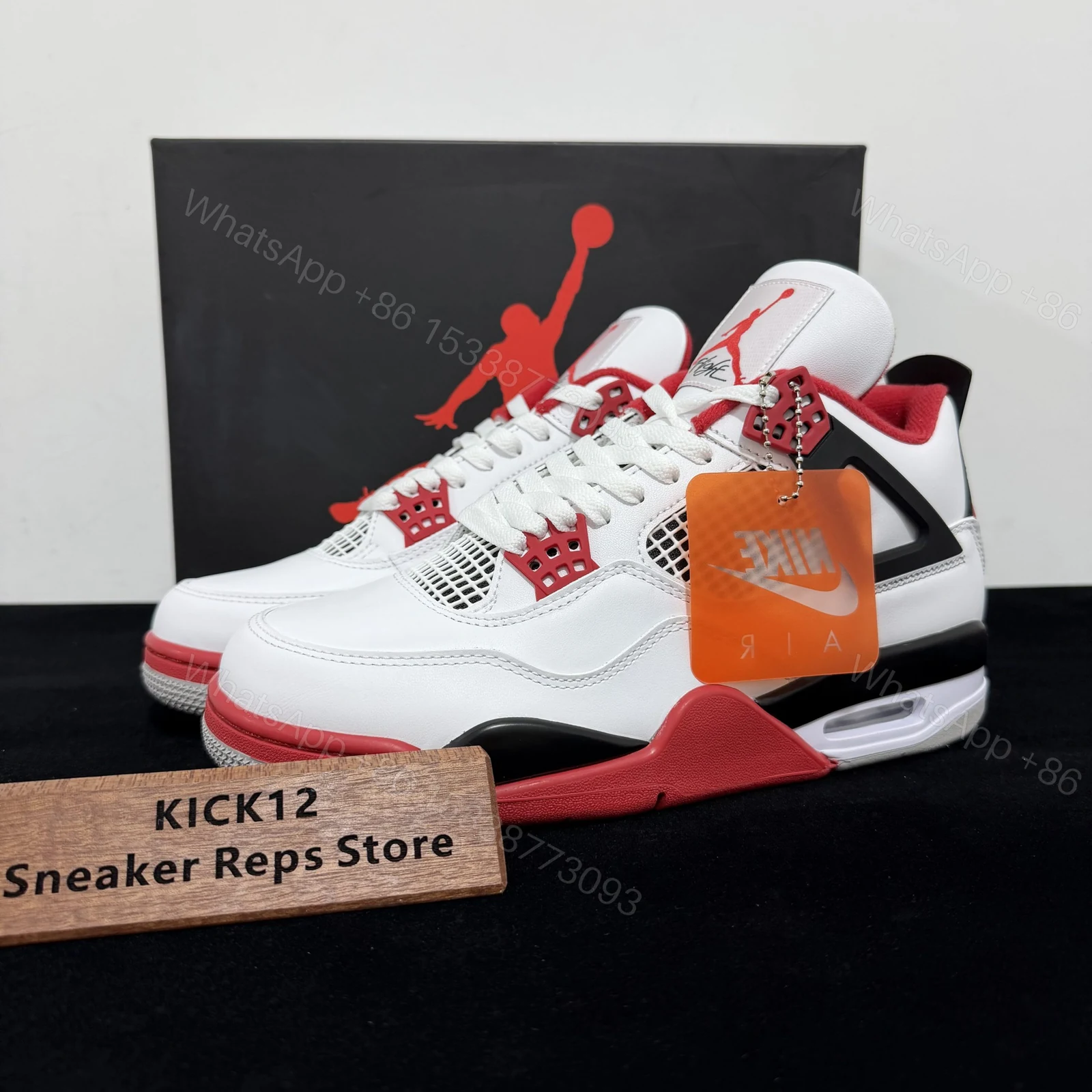 Air Jordan 4 Retro Fire Red Reps — view 1