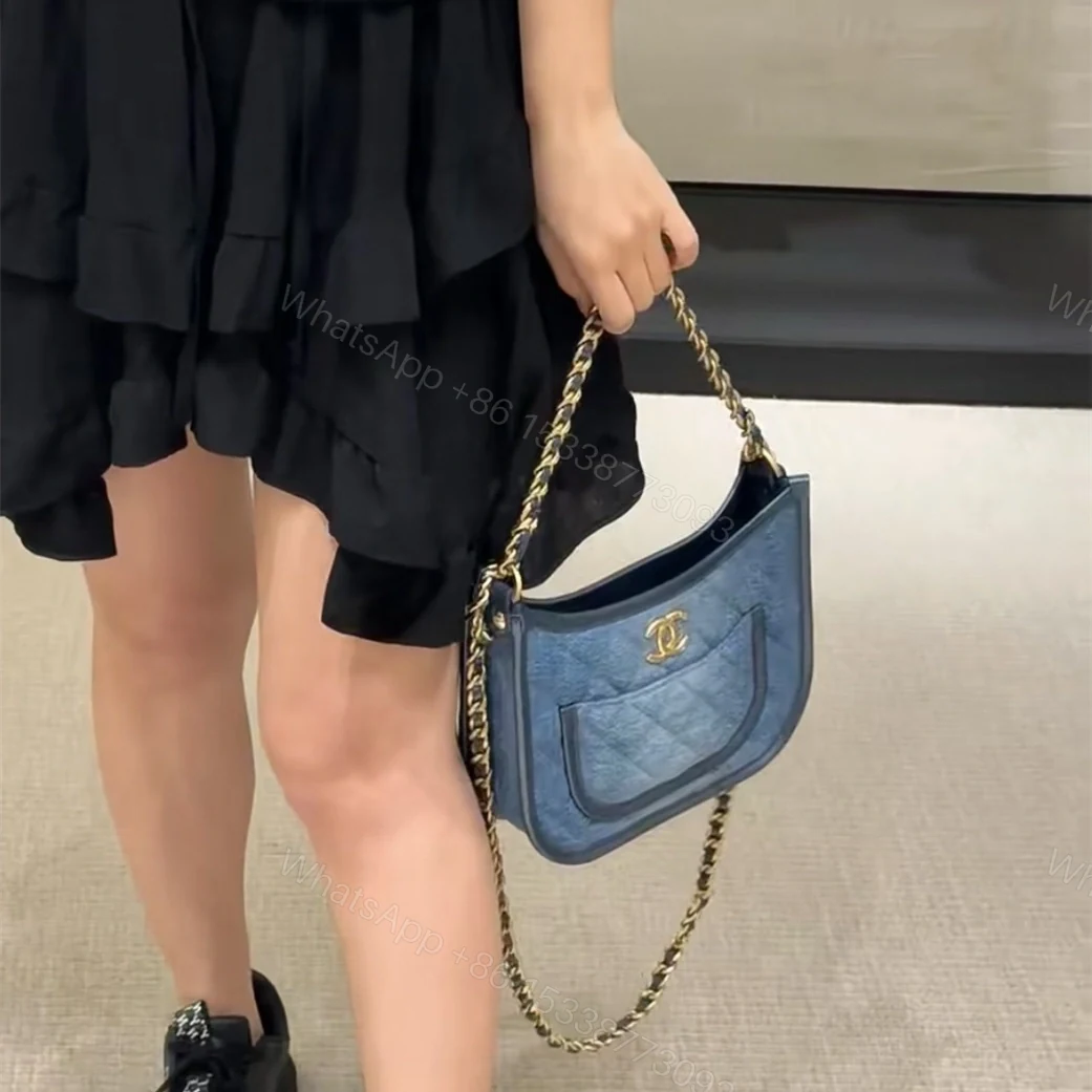 View 22 of 高仿Chanel*24S系列AS4532水洗丹寧Hobo包中號免檢版