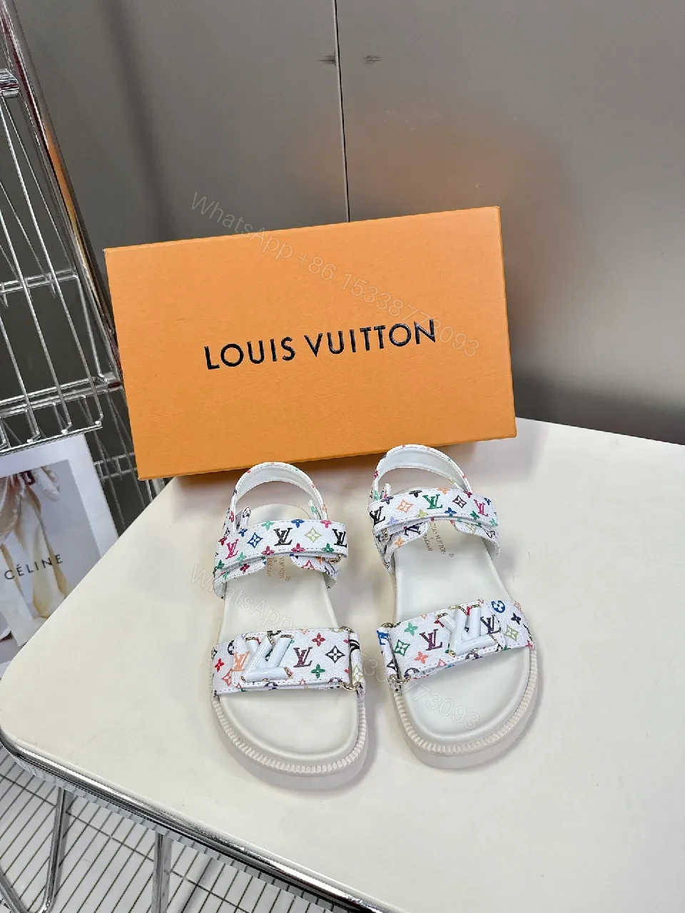 View 7 of Colorful Monogram Sandals with Comfort Fusion