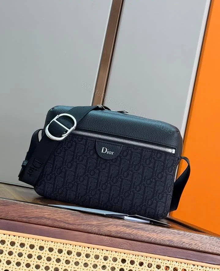 View 2 of Dior Replica Rider Zipped Messenger Bag Canvas and Leather