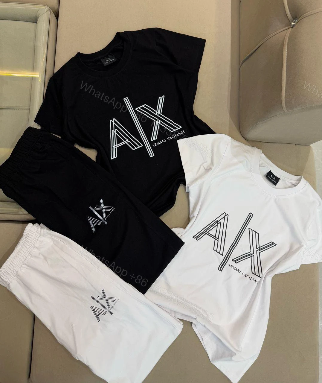 View 7 of ARMANI T-SHIRT WITH TRACK PANT PREMIUM CORD SETS FOR LADIES