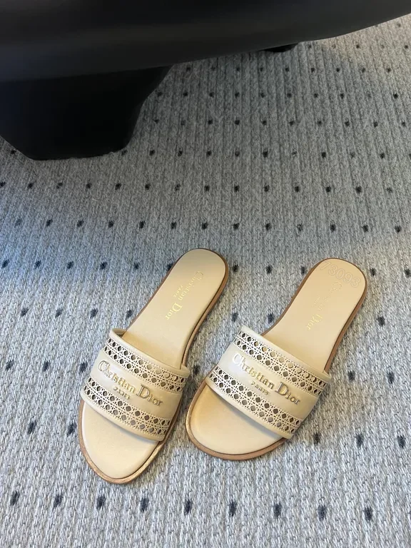 Neutral Beige Vegan Leather Luxury Slide Sandals — view 1