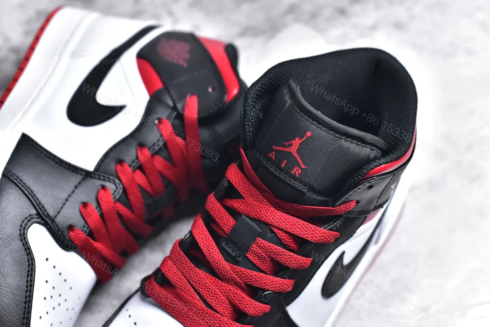 View 9 of Air Jordan 1 Mid Gym Red Black Toe