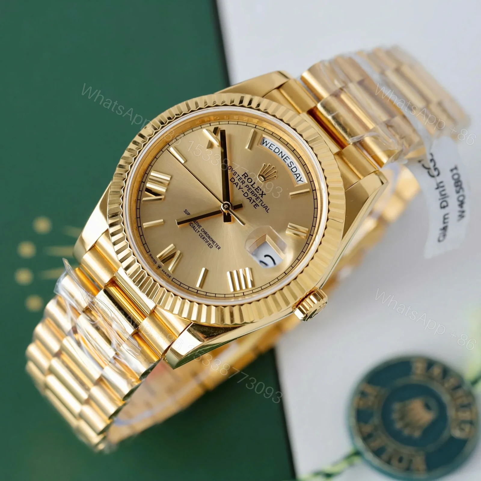 View 3 of Superclone Rolex Day-Date Roman Champagne Dial 228238 40 mm
