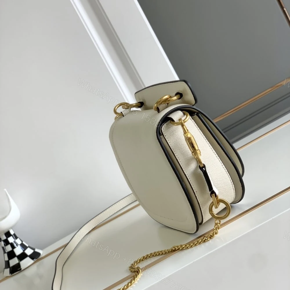 View 3 of VALENTINO VSLING BAG IN GRAINED WHITE 22CM