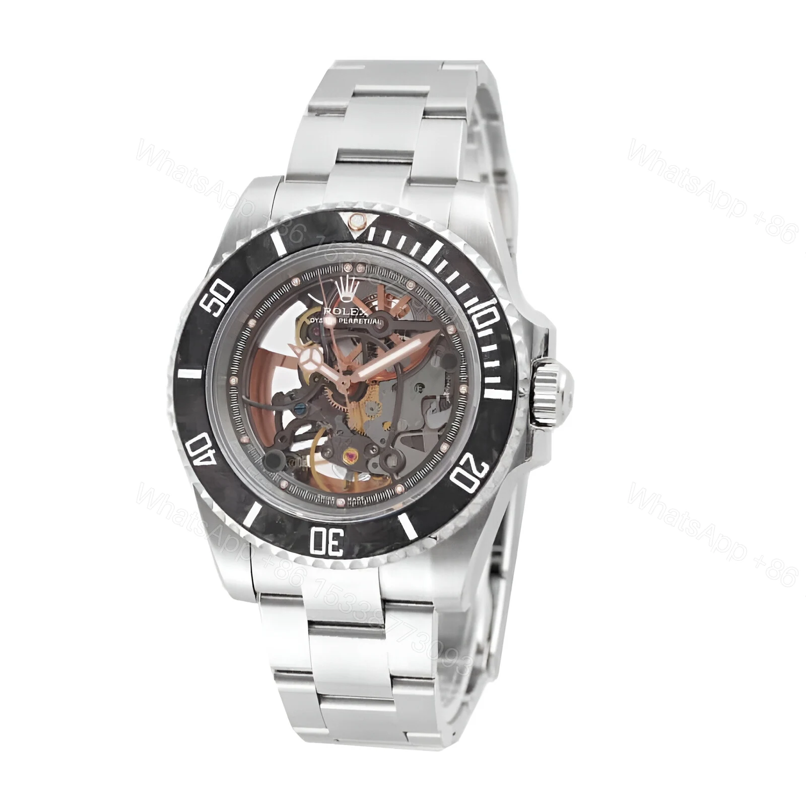 View 2 of Rolex Oyster Perpetual 114200 Skeleton Dial Replica