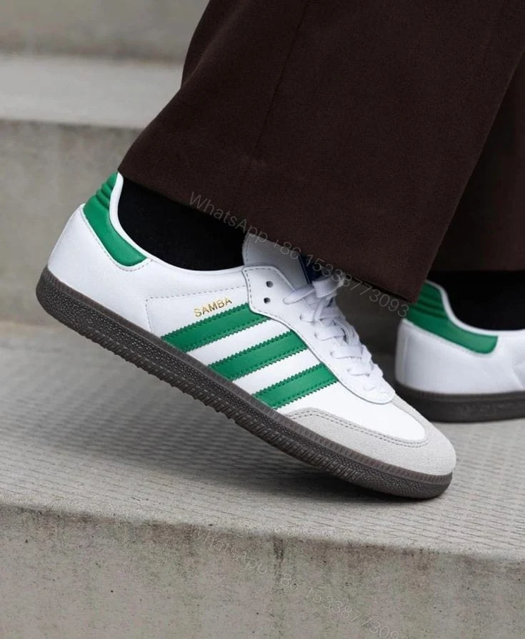View 3 of First Copy Adidas Samba “White Green”