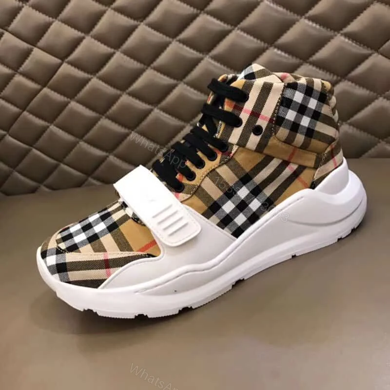 View 6 of BURBERRY VINTAGE CHECK HIGH-TOP SNEAKERS – BBR2