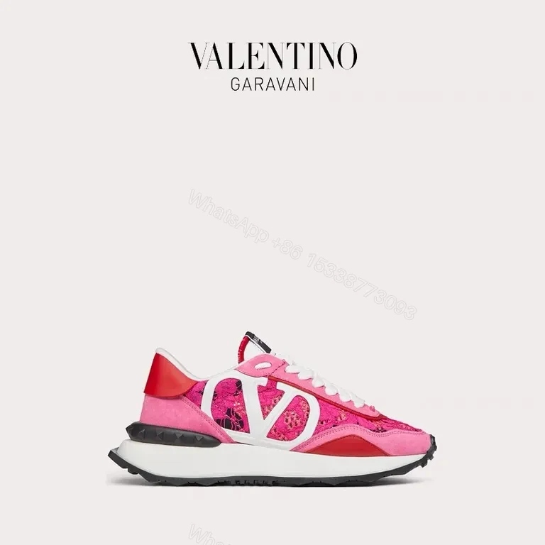 View 3 of Bold Pink Valentino Sneakers: Luxury Comfort All Day