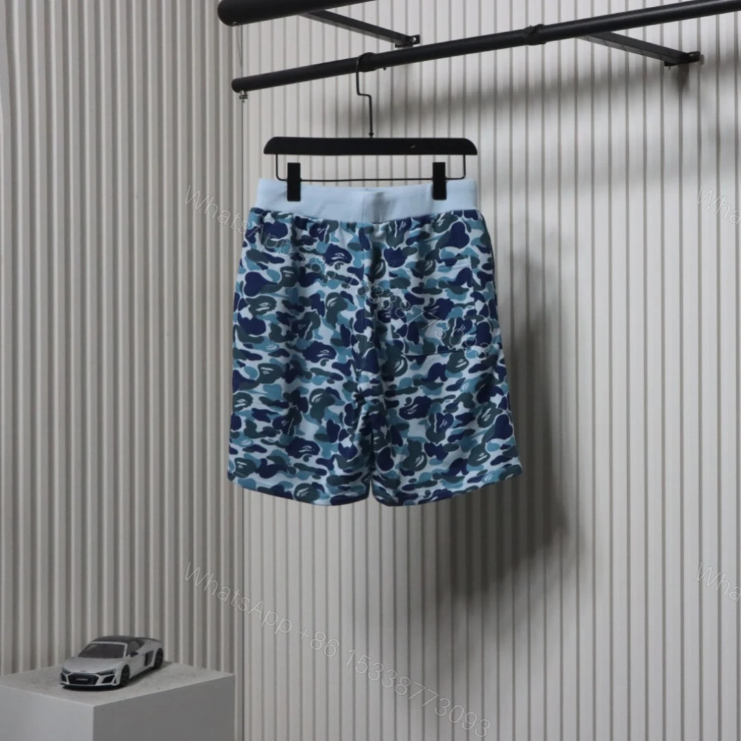 View 5 of Bape Camo Shark Shorts Blue