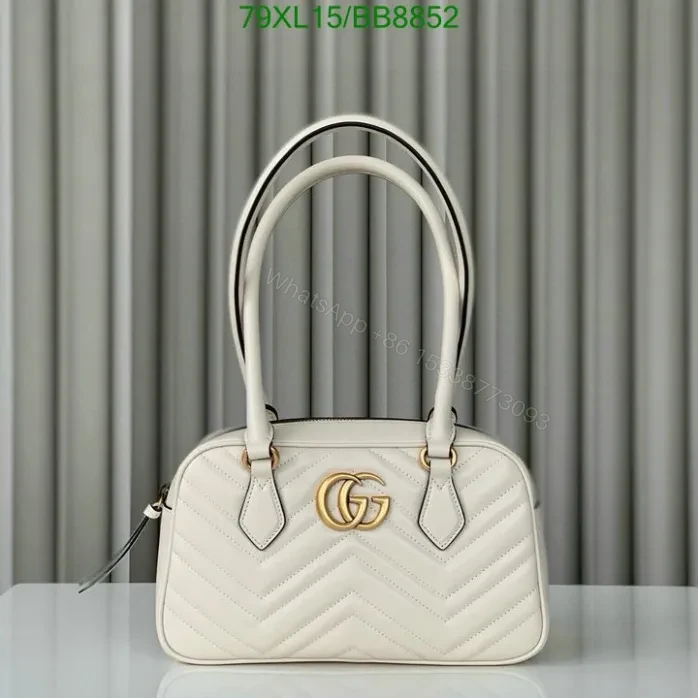 View 8 of Gucci Knock off Marmont Mini Black Leather Bag