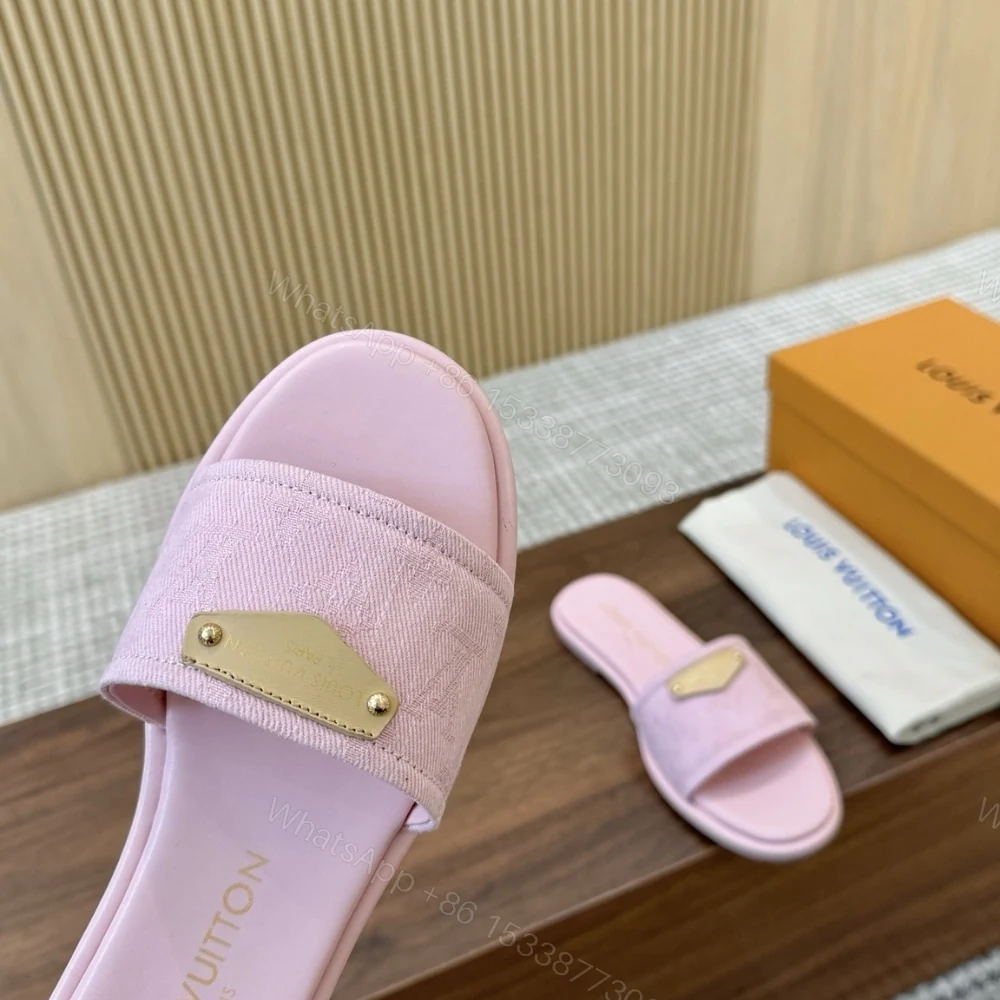 View 3 of LOUIS VUITTON LILY FLAT MULE ROSE 1AGX46
