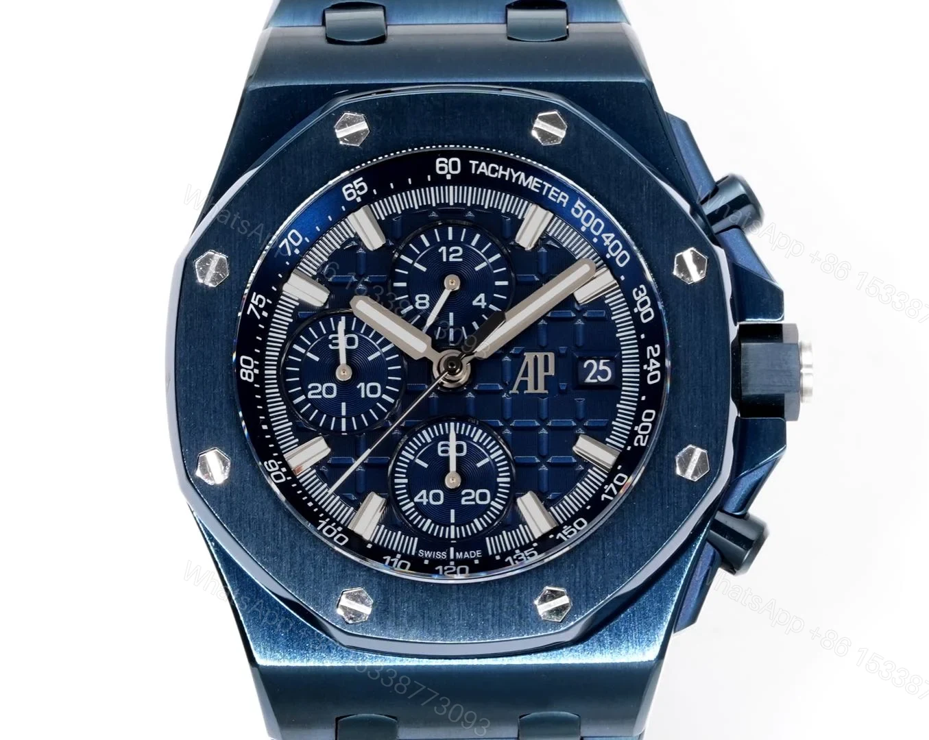 View 2 of Audemars Piguet Royal Oak Offshore Blue Replica 42MM Premium Ceramic-Style Bracelet RG-AP-OFFSHORE-BLUE-42