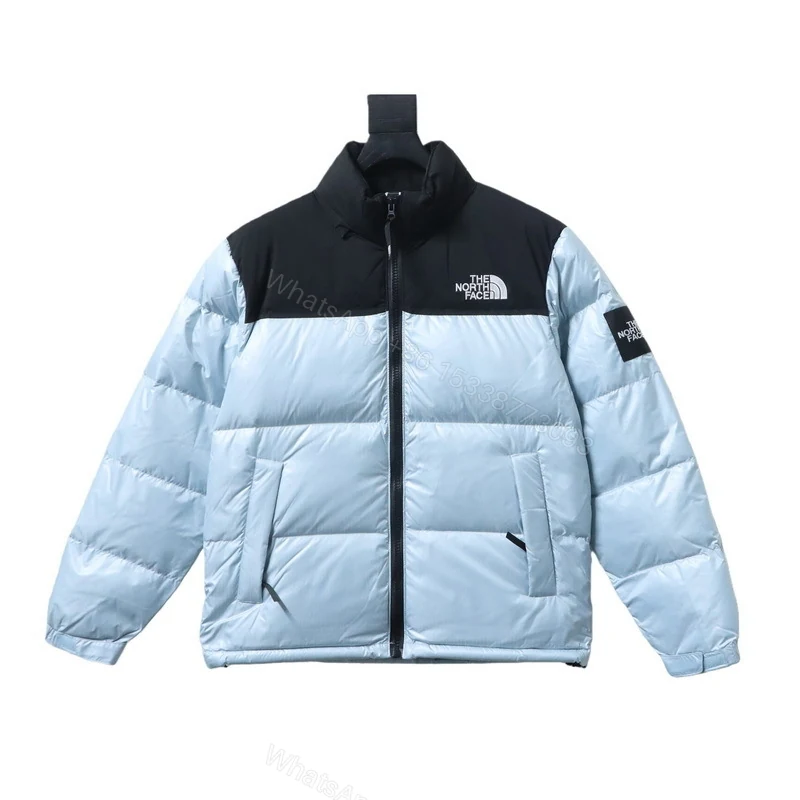 View 9 of TheNorthFace Large checkered down jacket 'Blue Black'