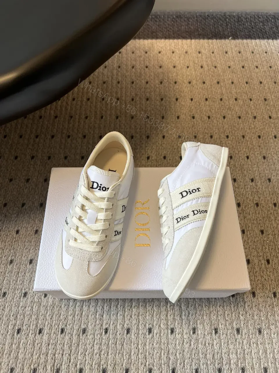 View 10 of White Premium Suede Mesh High-Tops, Subtle Luxe Comfort