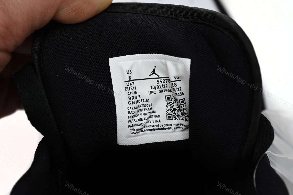 View 5 of Air Jordan 1 Low Black and White Gray 552780-018