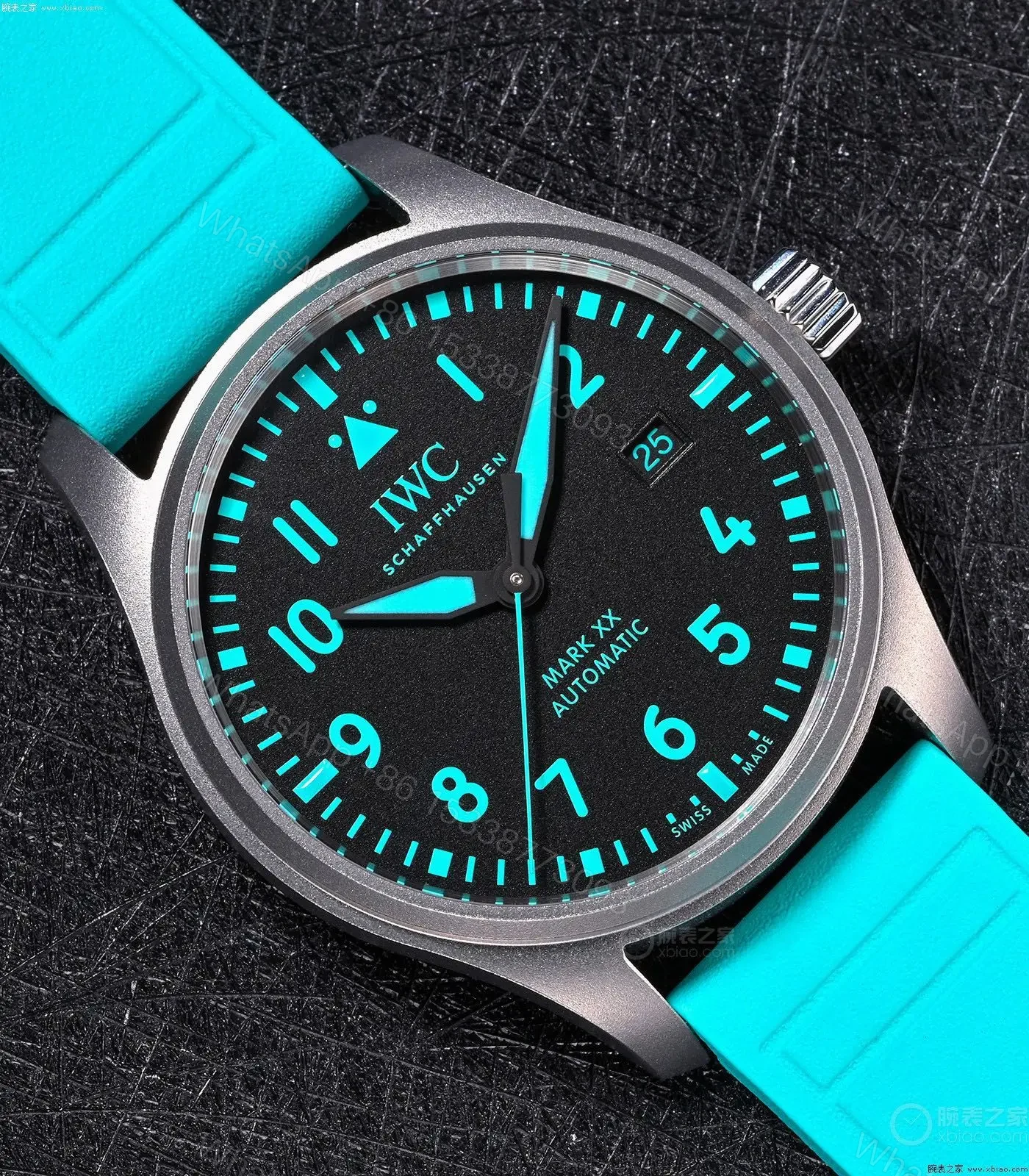 View 12 of IWC Petronas F1 Watch Black Dial Turquoise Rubber Strap Ultimate 40MM IW328210