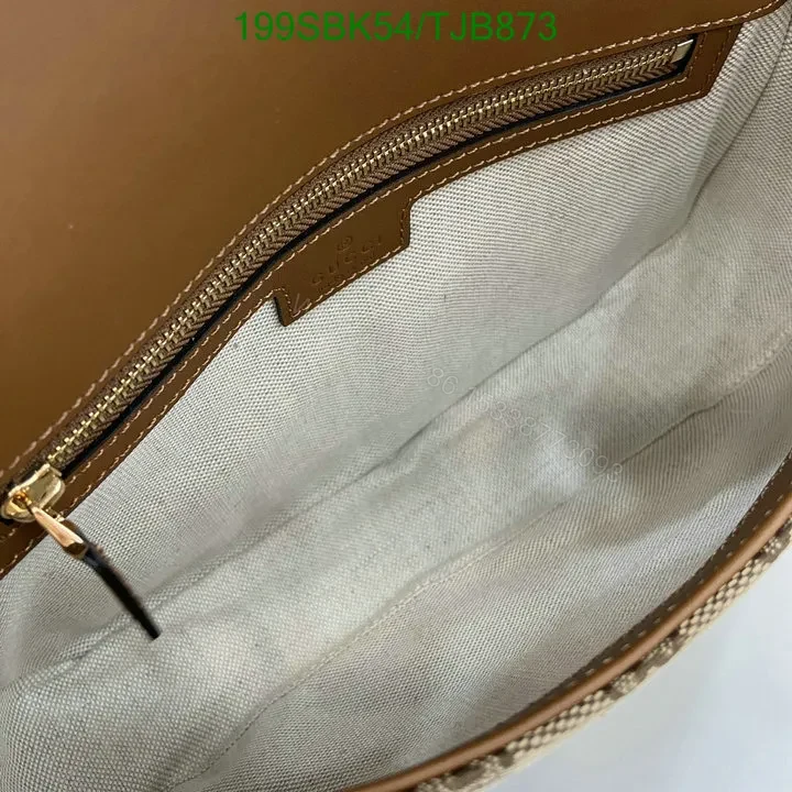 View 8 of Gucci Small Top Handle Bag in Beige and Dark Brown – GG Canvas & Leather (Model 819957)