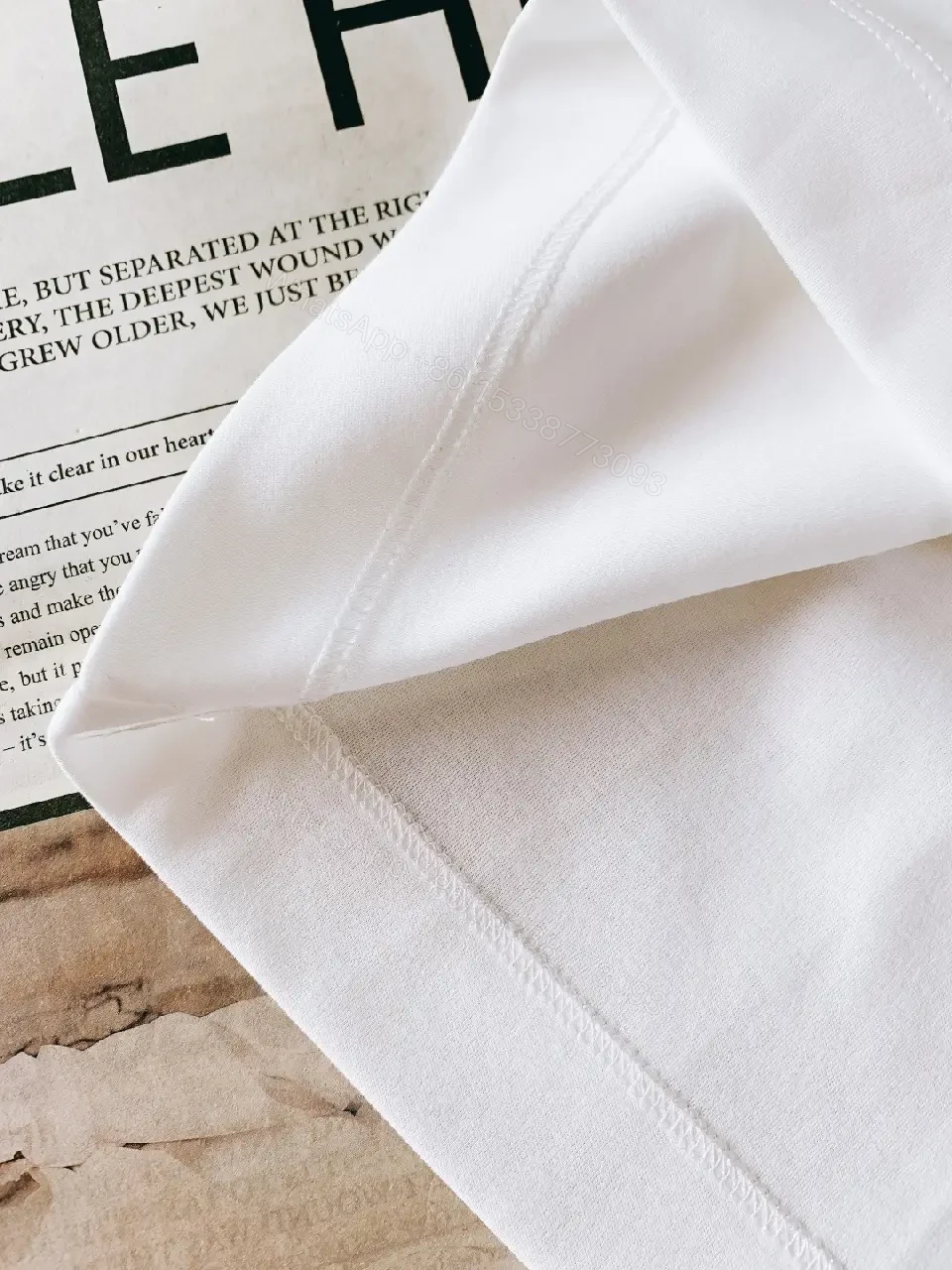 View 4 of Graphic Mountain Tee: White Cotton, Clean Luxe Style, Centered Graphic