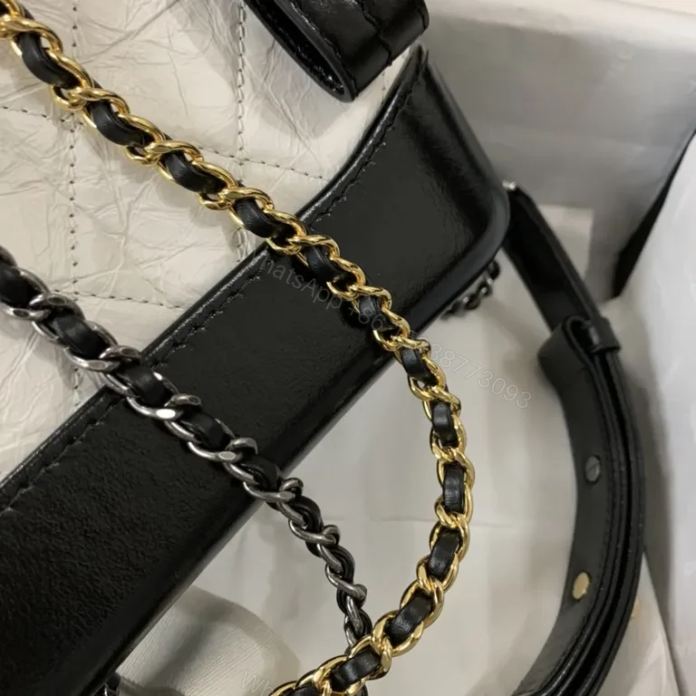 View 2 of Chanel-Inspired Quilted Two-Tone Shoulder Bag: Everyday Luxury