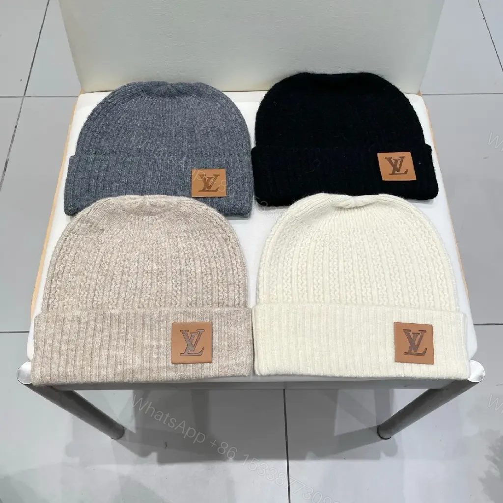 View 7 of Charcoal Knit Beanie with Leather Patch – Subtle Luxury Everyday
