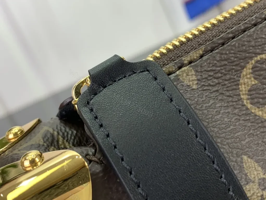 View 3 of Brown Monogram Luxe Purse: Gold Chain, LV Clasp, Shoulder/Crossbody