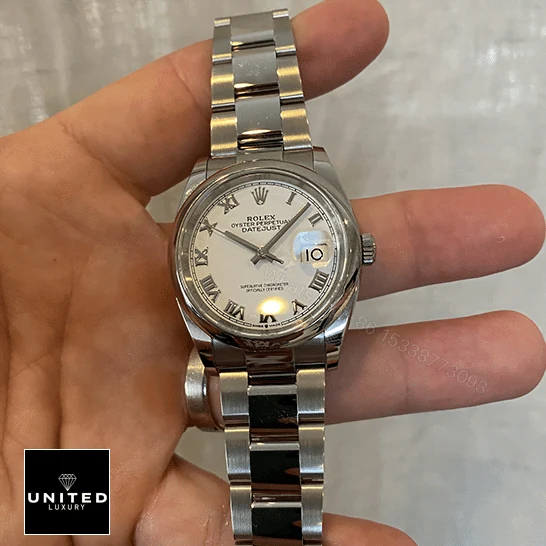 View 14 of Rolex Datejust 126200-0008 Oyster Steel White Dial Replica