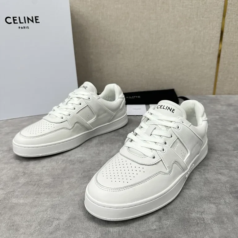 View 2 of White Lace-Up Sneakers, Minimalist Comfort, CELINE-inspired Plan