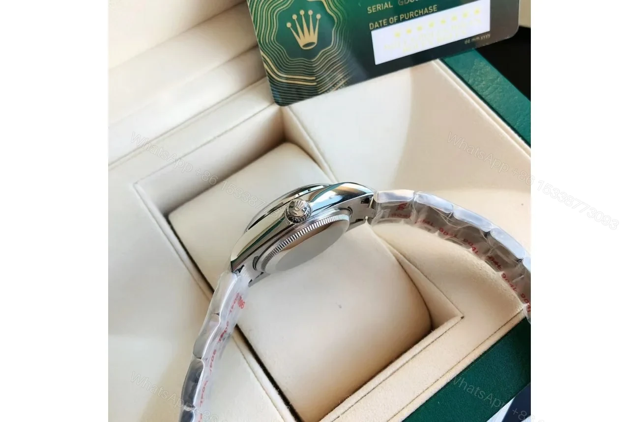 View 8 of Replica Rolex Oyster Perpetual SS/SS Sliver/Stk 31/41 mm