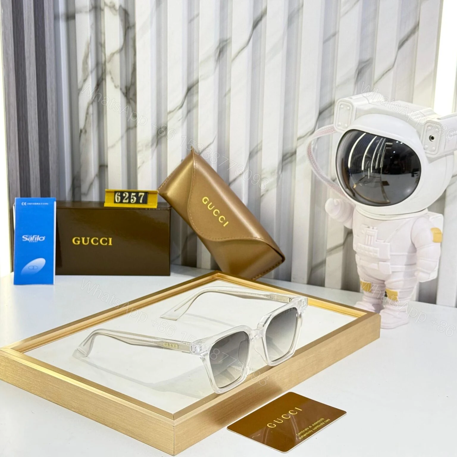 View 2 of Gucci Wayfarer Transparent Sunglasses – AAA Quality